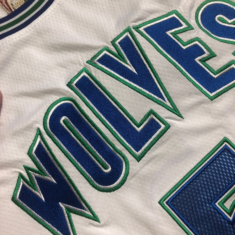 Men’s Minnesota Timberwolves #5 Edwards White Jersey
