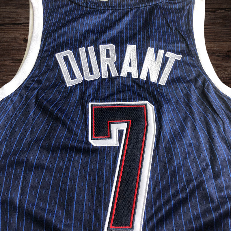 Men’s 2024 Olympics Team USA #7 Durant Navy Jersey