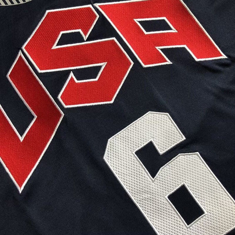 Men’s #6 James USA Basketball Jersey Navy Blue