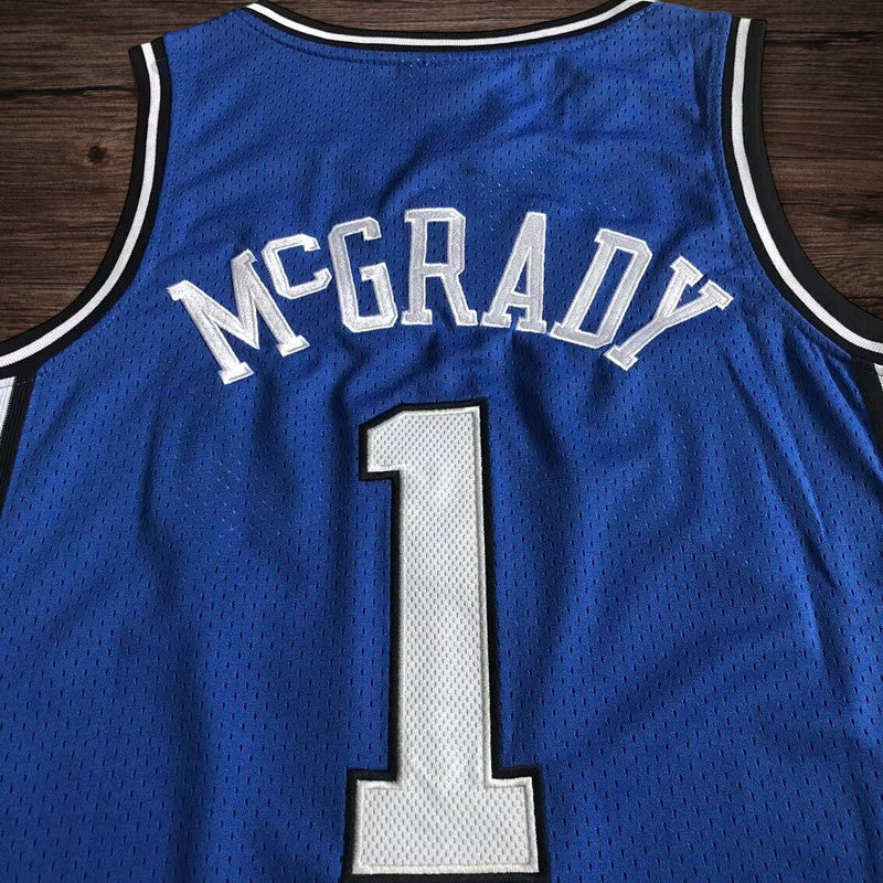 Men’s Orlando Magic 2003-04 #1 McGrady Blue Jersey
