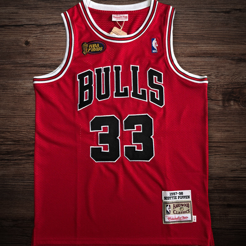 Men’s Chicago Bulls 1997-98 Finals #33 Scottie Pippen Jersey Red