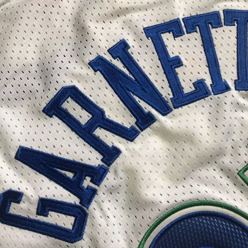 Men’s Minnesota Timberwolves 1995/96 #21 Garnett White Jersey