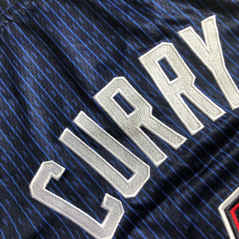 Men’s 2024 Olympics Team USA #4 Curry Navy Jersey