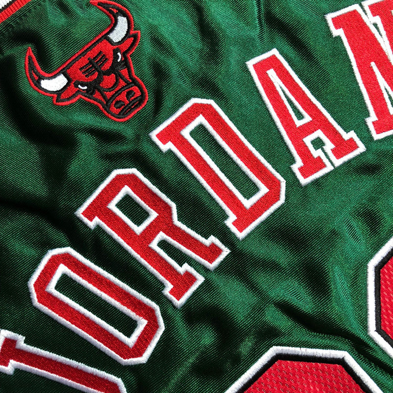 Men’s Chicago Bulls 1997-98 #23 Jordan Green/red Jersey