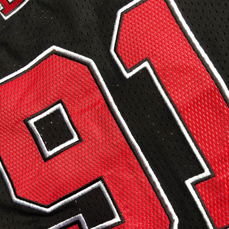 Men’s Chicago Bulls 1997-98 Finals #91 Dennis Rodman Jersey Black