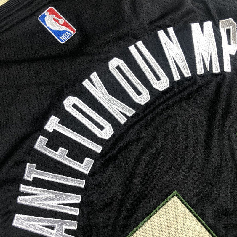 Men’s Milwaukee Bucks #34 Antetokounmpo black jersey