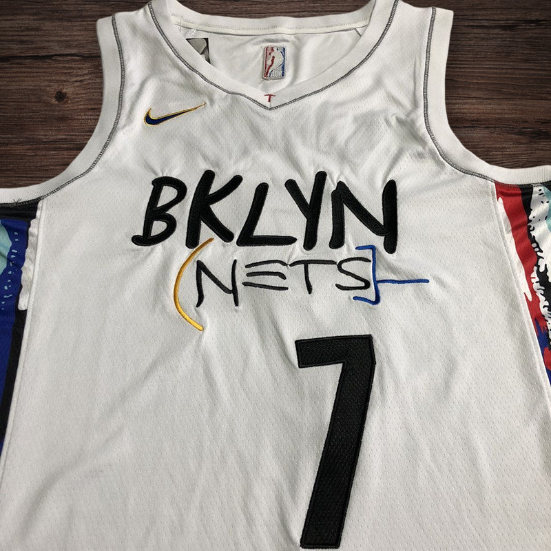 Men’s Brooklyn Nets 2023 City Edition #7 Durant White jersey