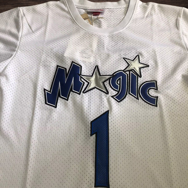 Men’s Orlando Magic #1 McGrady White Short Sleeve Jersey