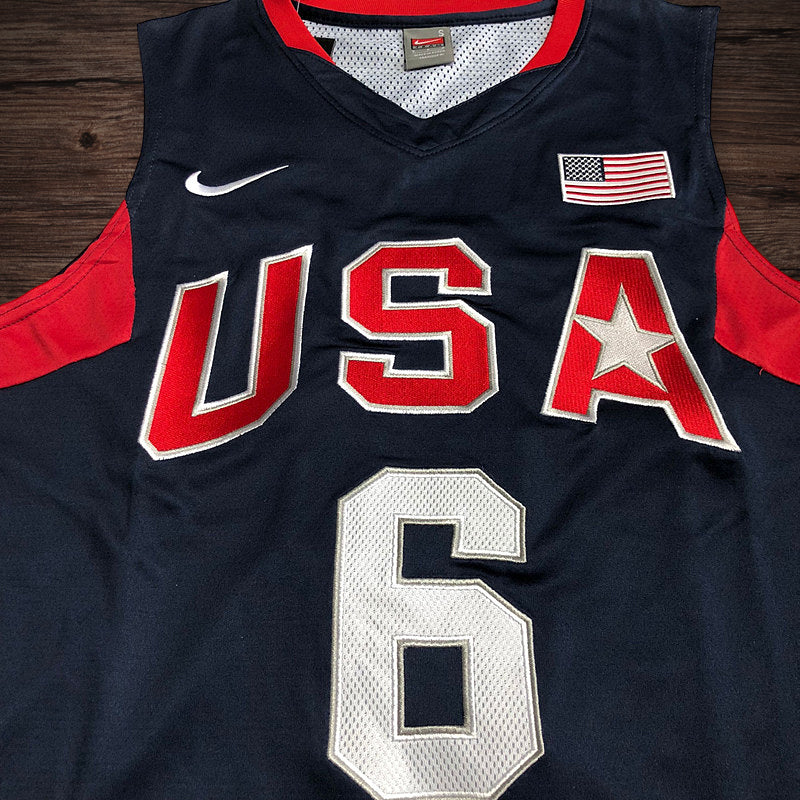 Men’s Authentic LeBron James USA Basketball 2008 Olympics Jersey Redeem Team