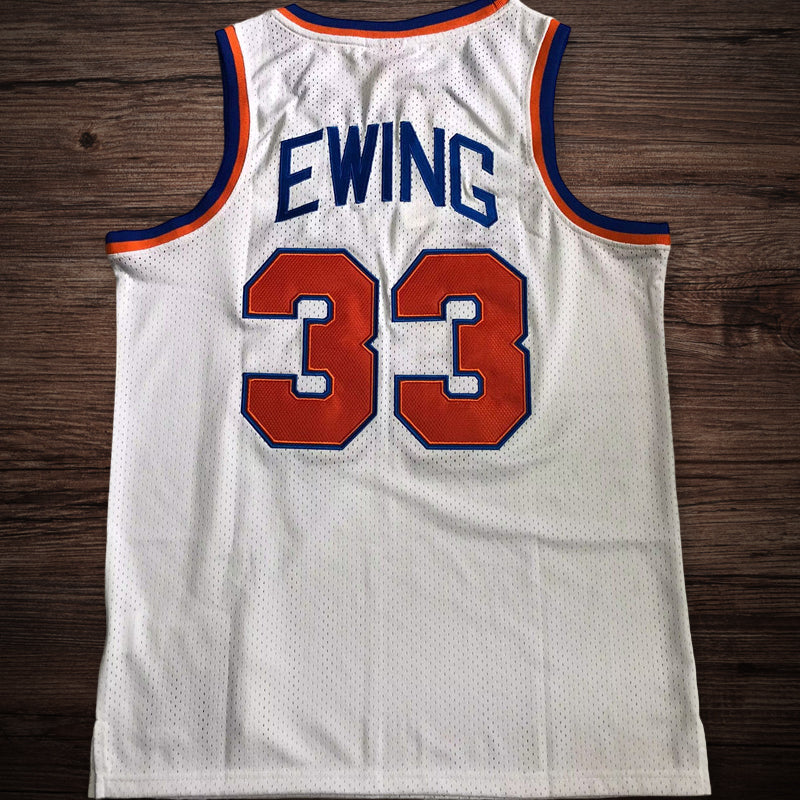 Men’s 1985-86 New York Knicks #33 Ewing Jersey in white