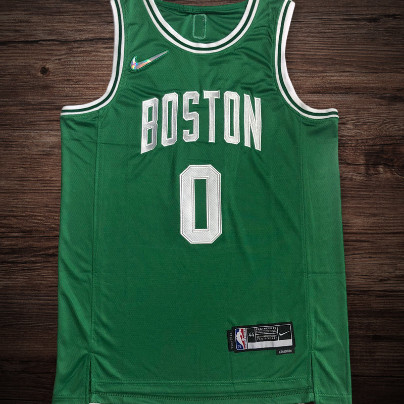 Men’s Boston Celtics 75th anniversary #0 Tatum Jersey Green All Stitched