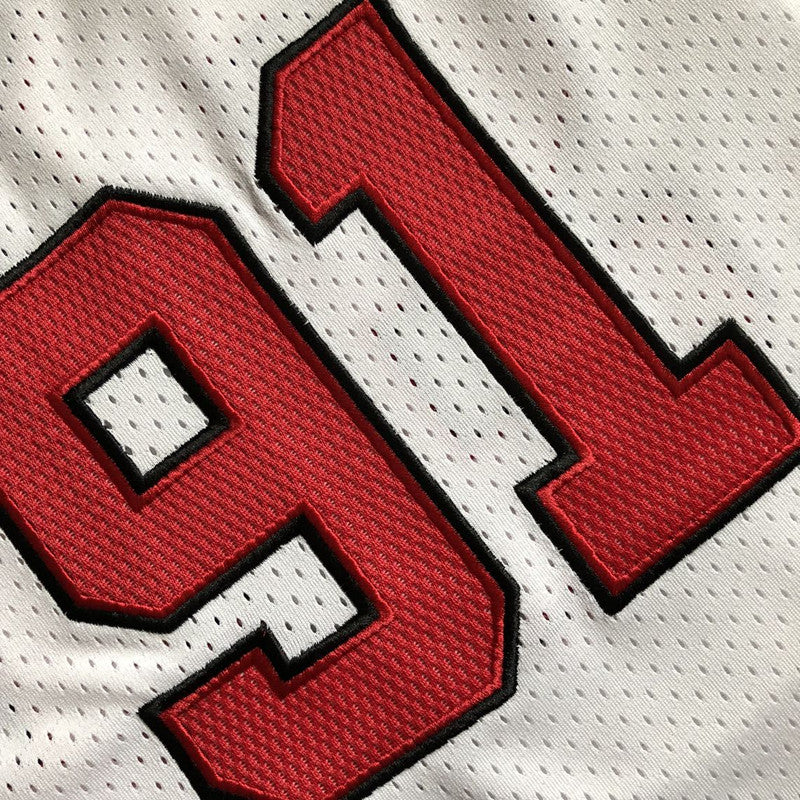 Men’s Chicago Bulls 1997-98 #91 Dennis Rodman Jersey White