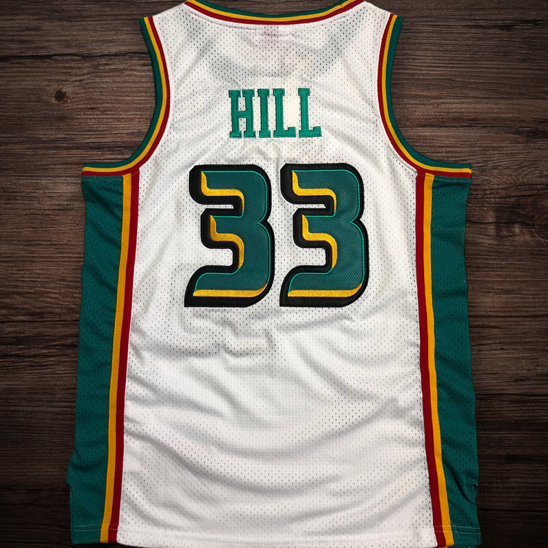 Men’s Detroit Pistons 1998-99 #33 Grant Hill Jeresy in White