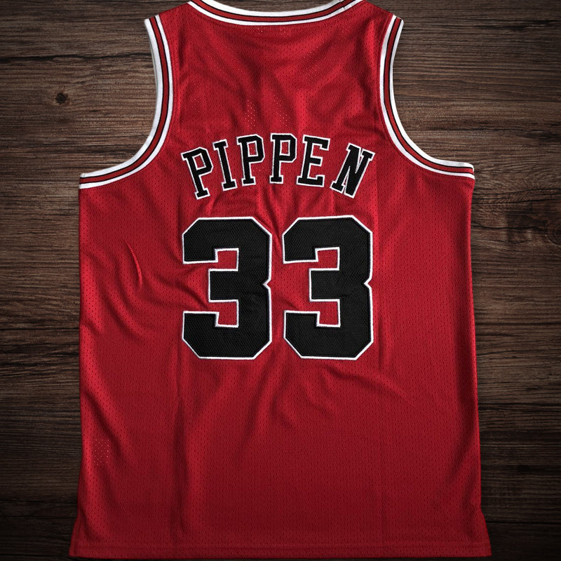 Men’s Chicago Bulls 1997-98 Finals #33 Scottie Pippen Jersey Red