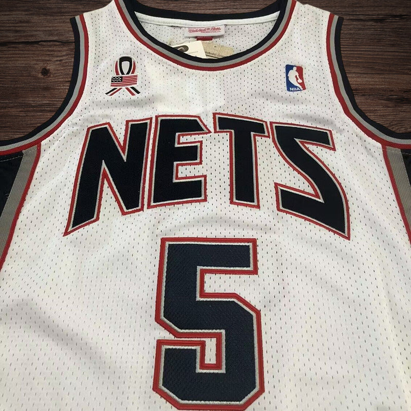 Men’s Brooklyn Nets 2006/07 #5 Jason Kidd White Jersey
