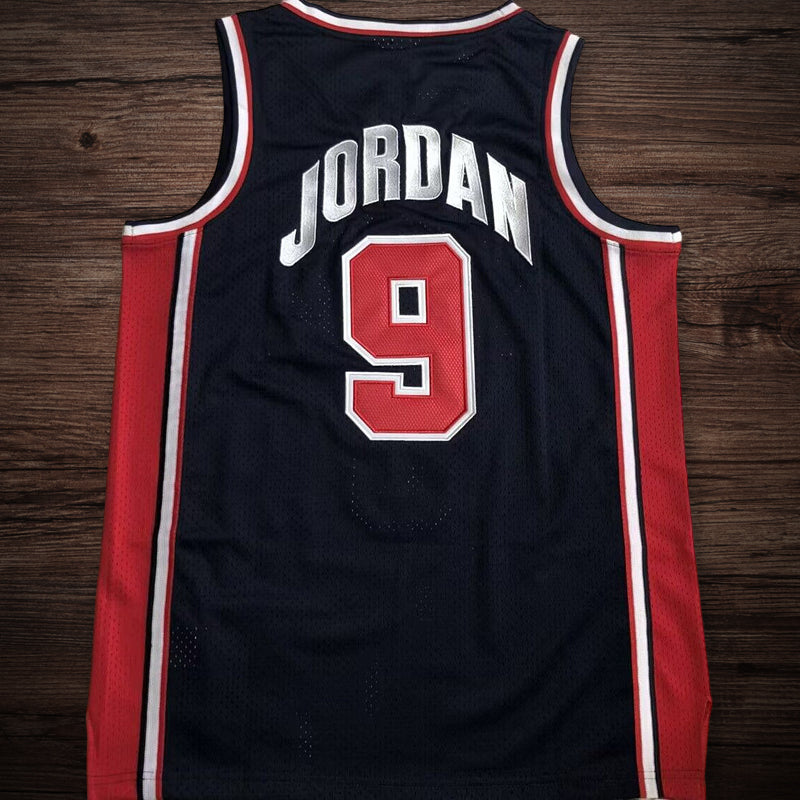 Men’s #9 Jordan USA Basketball 1992 Olympics Jersey Navy Blue