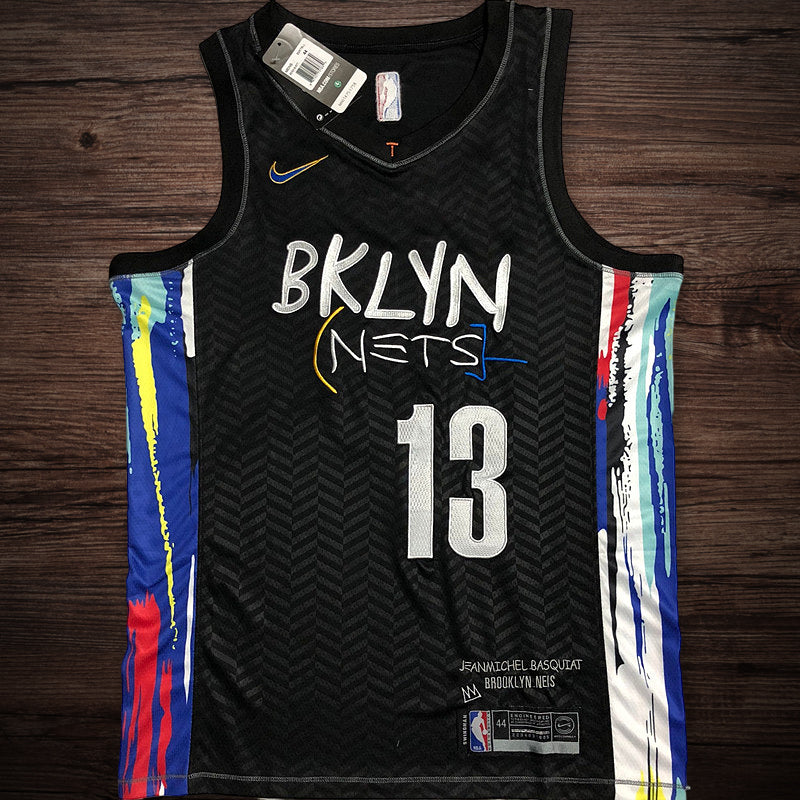 Men’s Brooklyn Nets City Edition #13 Harden Jersey Black