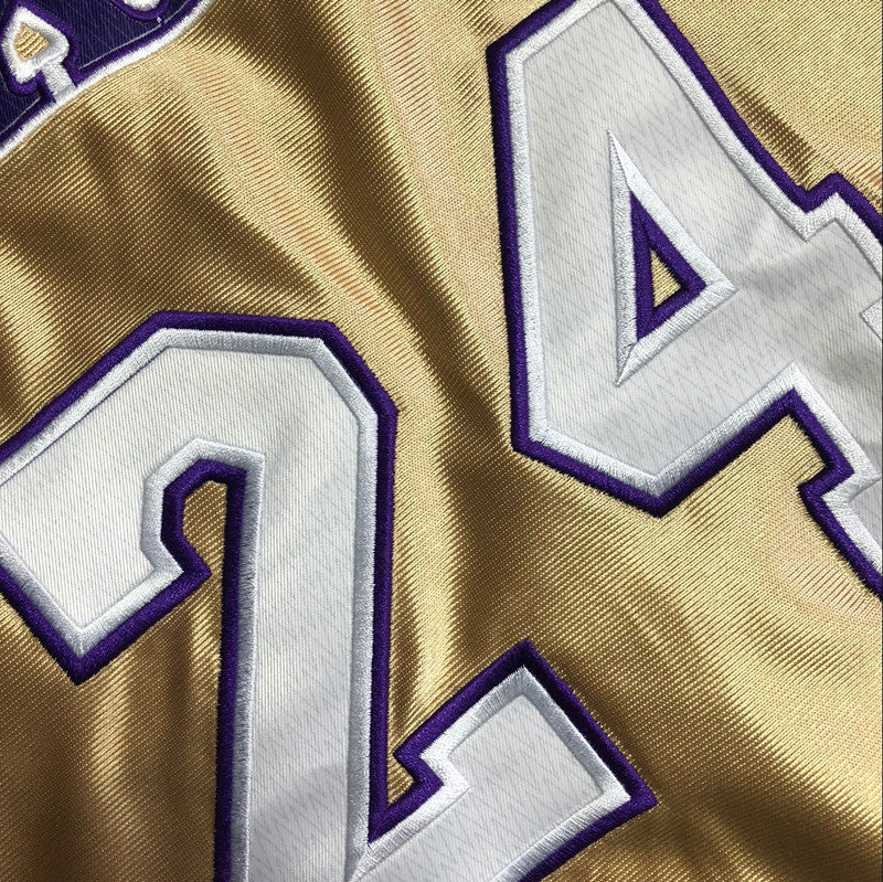 Men’s Los Angeles Lakers 1996-2016 Hall of Fame #24 Kobe Bryant Jersey Gold