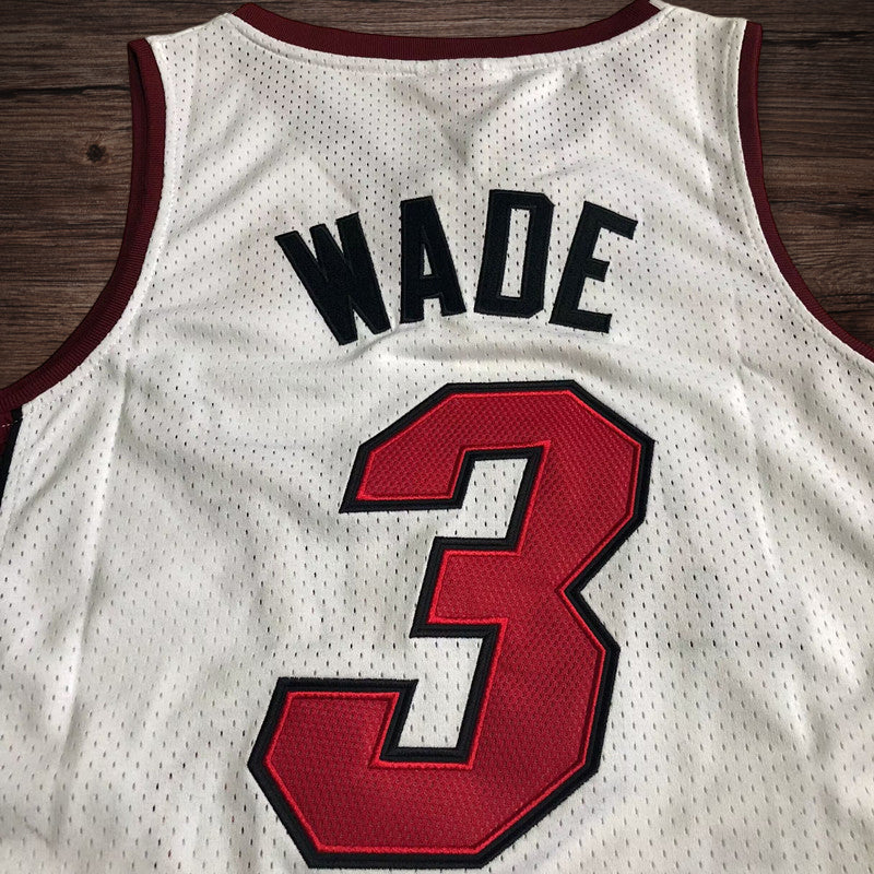 Men’s Heat 2005-06 #3 WADE White Jersey