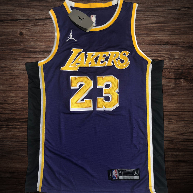 Men’s Los Angeles Lakers #23 Lebron James Retro Jersey in purple