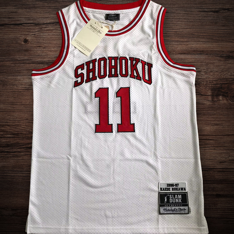 Men’s Slam Dunk 1996/97 #11 Rukawa White Jersey