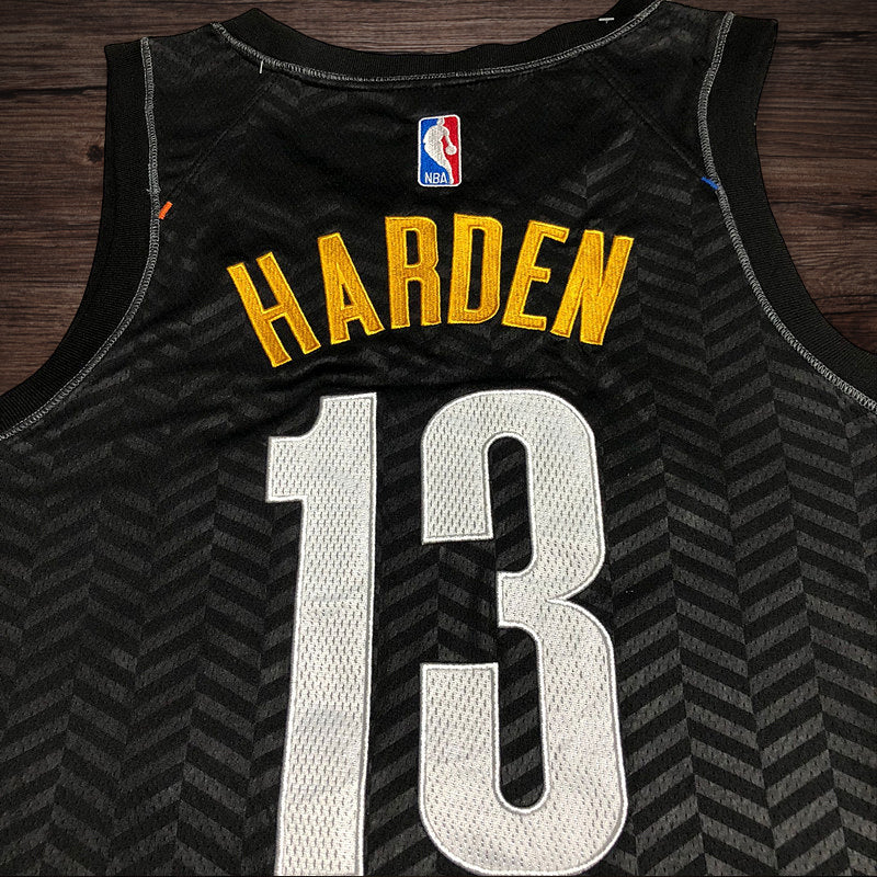 Men’s Brooklyn Nets City Edition #13 Harden Jersey Black
