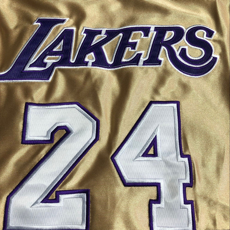 Men’s Los Angeles Lakers 1996-2016 Hall of Fame #24 Kobe Bryant Jersey Gold