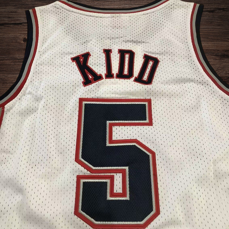 Men’s Brooklyn Nets 2006/07 #5 Jason Kidd White Jersey