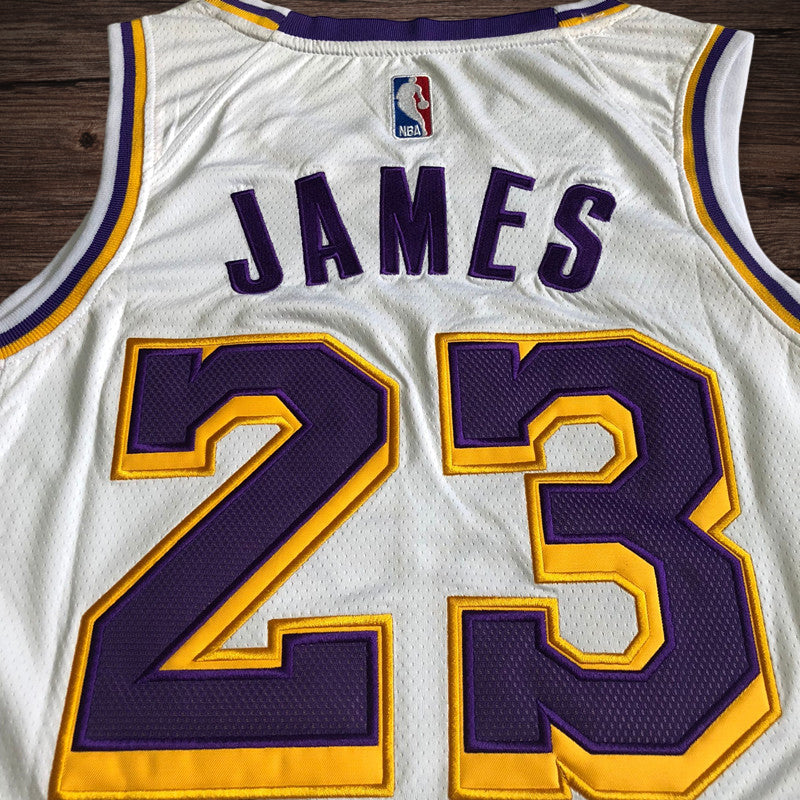 Men’s Los Angeles Lakers #23 James white jersey