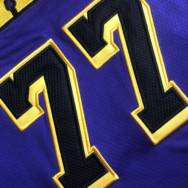 Men’s Los Angeles Lakers #77 Doncic Purple Jersey