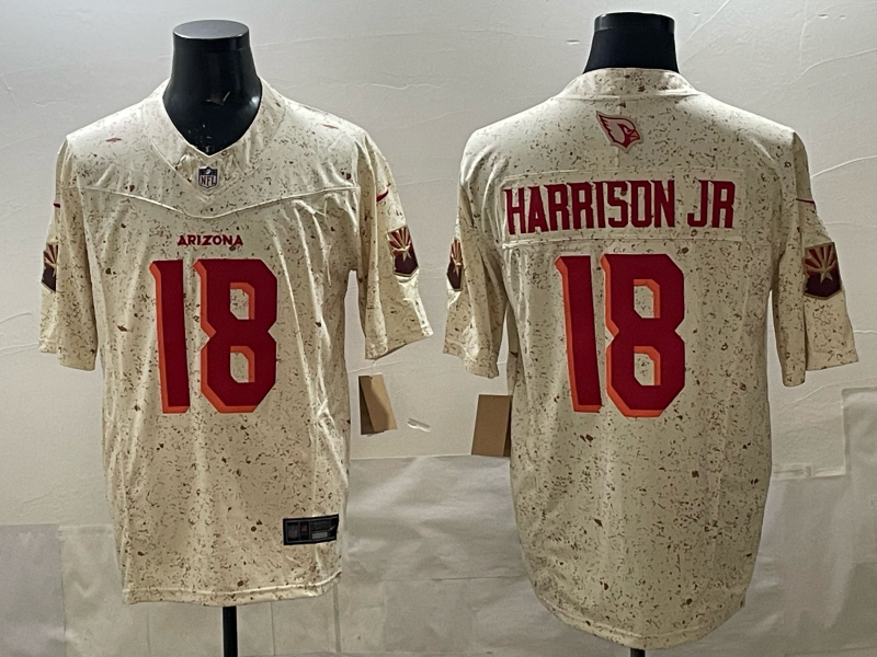 Men’s Arizona Cardinals #18 Marvin Harrison Jr. 2025 F.U.S.E. Rivalries Jersey