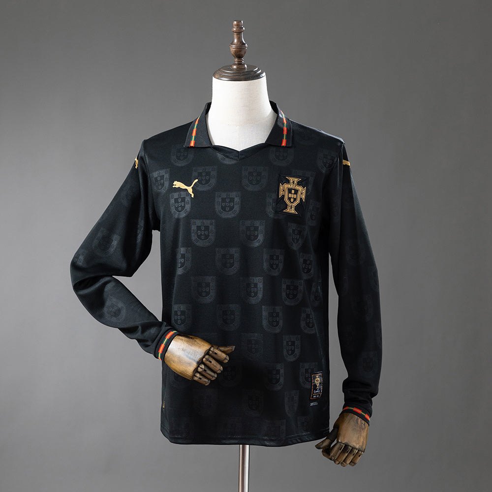 Men’s Portugal 2026 Special Edition Black Panther Long-Sleeve Jersey S-4XL