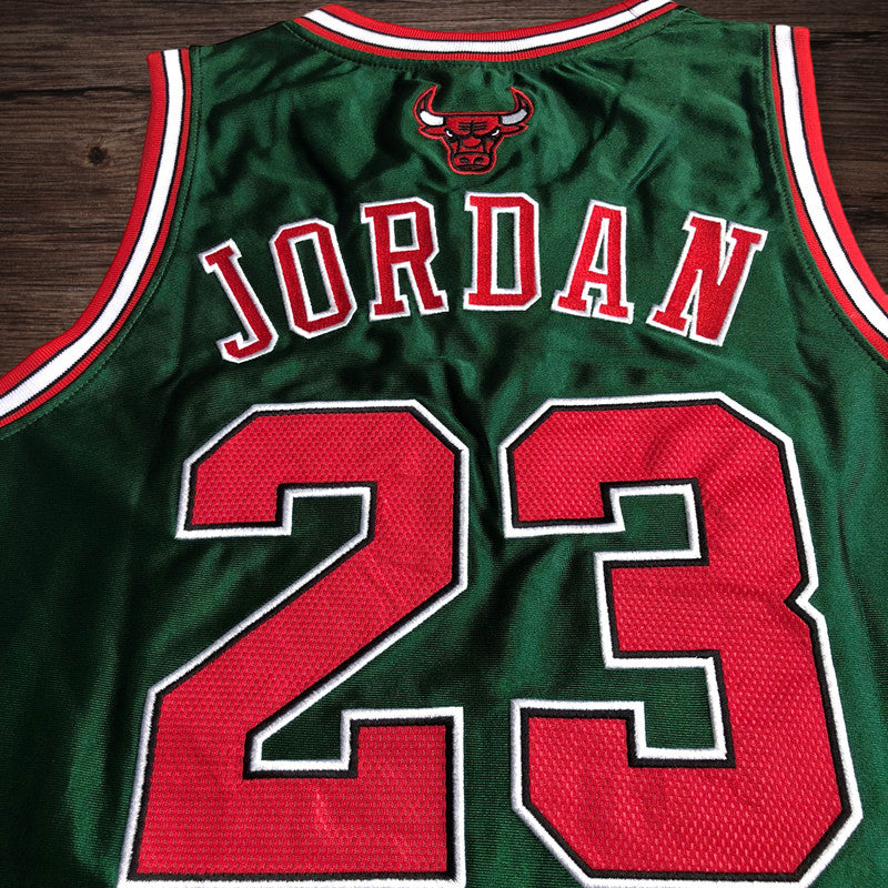 Men’s Chicago Bulls 1997-98 #23 Jordan Green/red Jersey