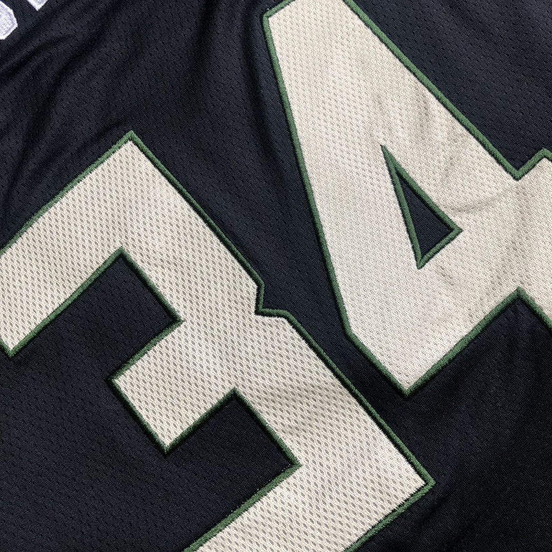 Men’s Milwaukee Bucks #34 Antetokounmpo black jersey