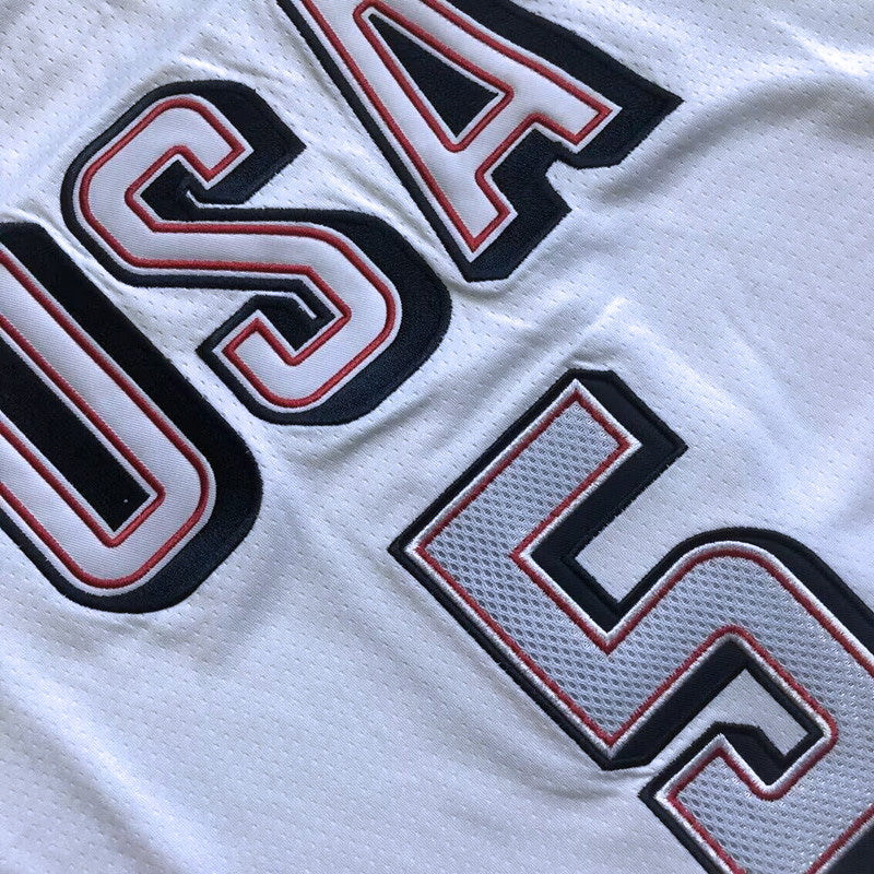 Men’s 2024 Olympics Team USA #5 Edwards White Jersey