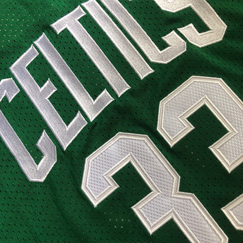 Men’s Boston Celtics #33 BIRD Green Short Sleeve Jersey