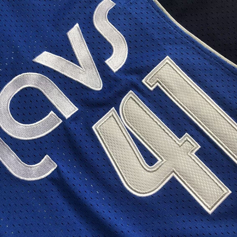 Men’s Dallas Mavericks 1998/2019 Hall of Fame #41 Nowitzki Jersey