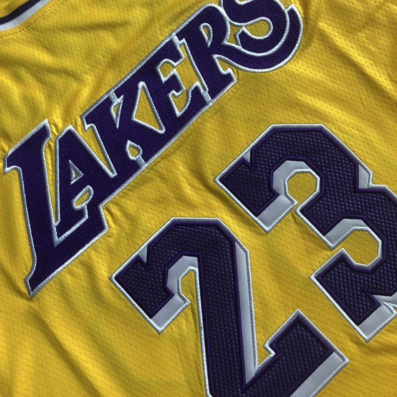 Men’s Los Angeles Lakers #23 James Yellow Jersey