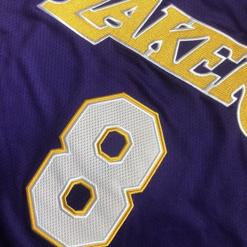 Men’s Lakers 2001-02 #8 Kobe Bryant Purple Jersey
