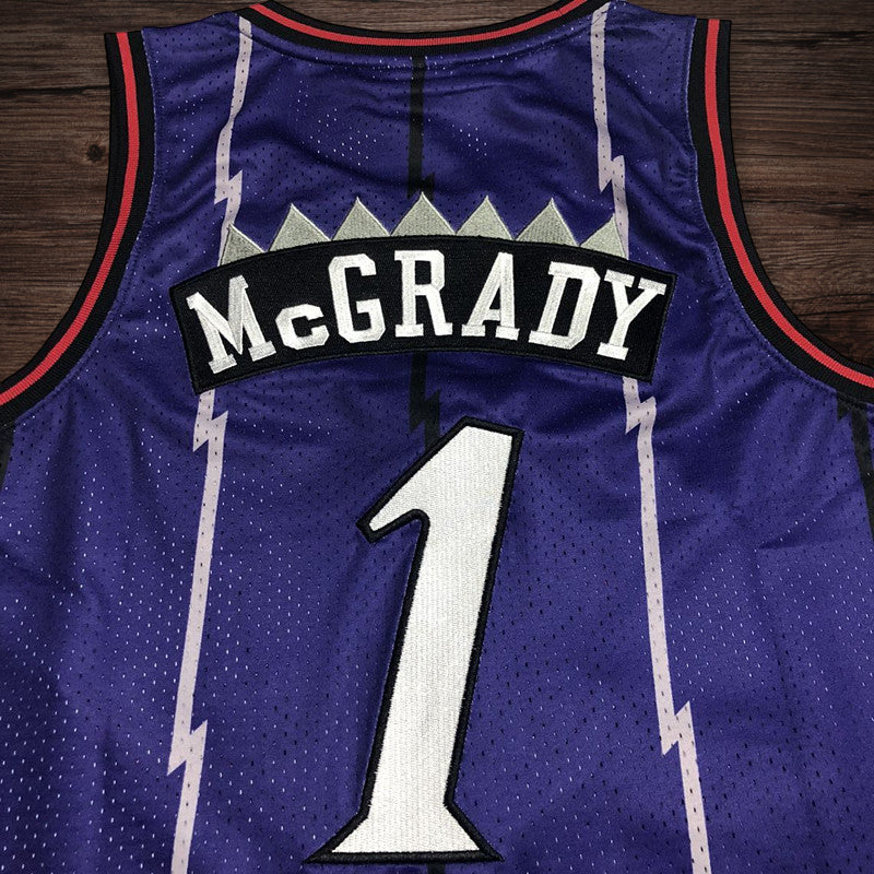 Men’s Toronto Raptors 1998-99 #1 Tracy McGrady Jersey purple