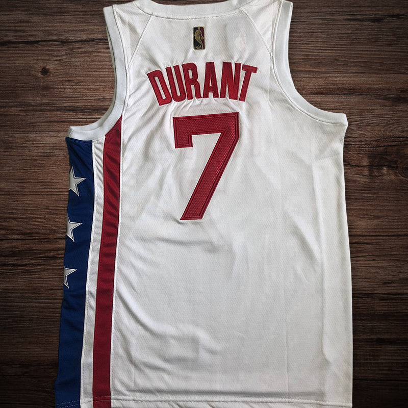 Men’s Brooklyn Nets 2023 #7 Durant White Jersey
