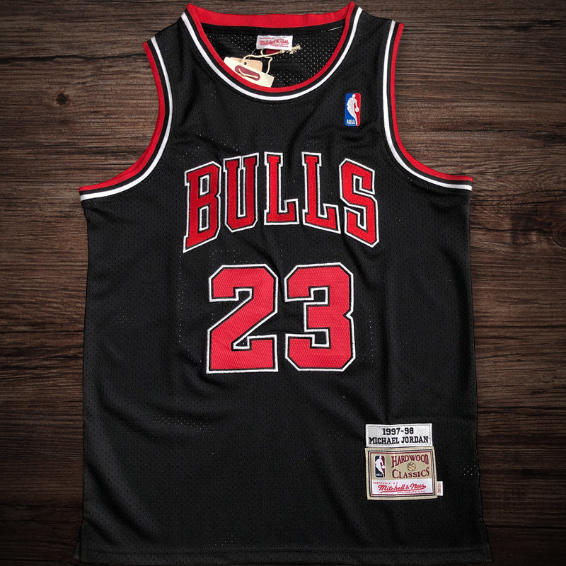 Men’s Chicago Bulls 1997-98 #23 Michael Jordan Jersey Black
