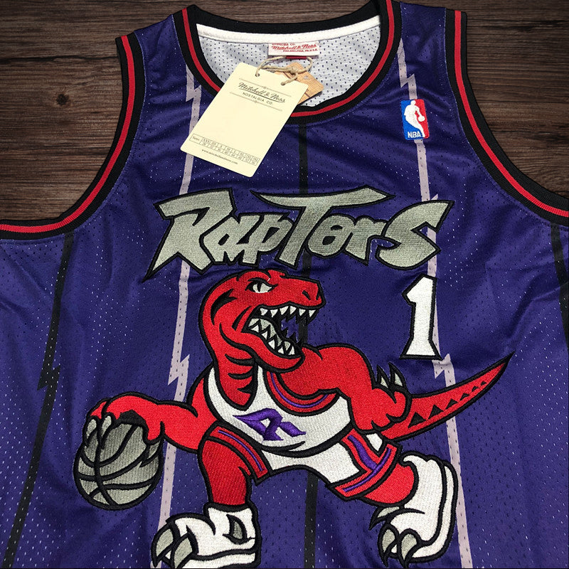 Men’s Toronto Raptors 1998-99 #1 Tracy McGrady Jersey purple