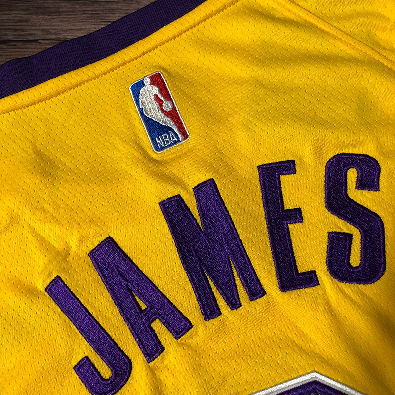 Men’s Los Angeles Lakers #6 James Jersey Yellow