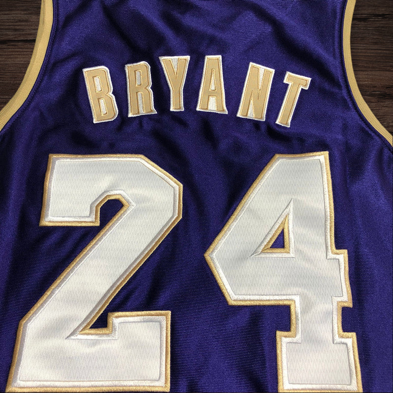Men’s Los Angeles Lakers 1996-2016 Hall of Fame #24 Kobe Bryant Jersey Purple