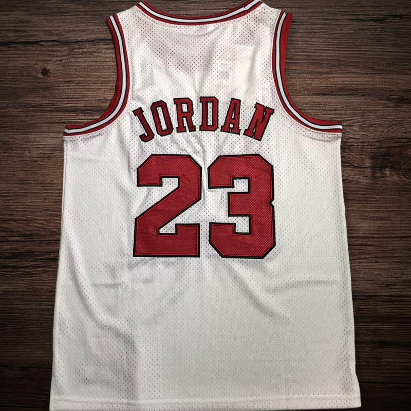 Men’s Chicago Bulls 1997-98 Finals #23 Michael Jordan Jersey White
