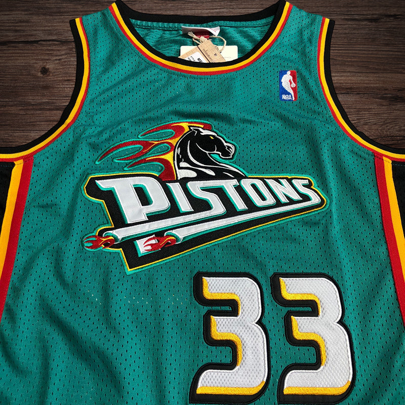 Men’s Detroit Pistons 1998-99 #33 Grant Hill Jeresy