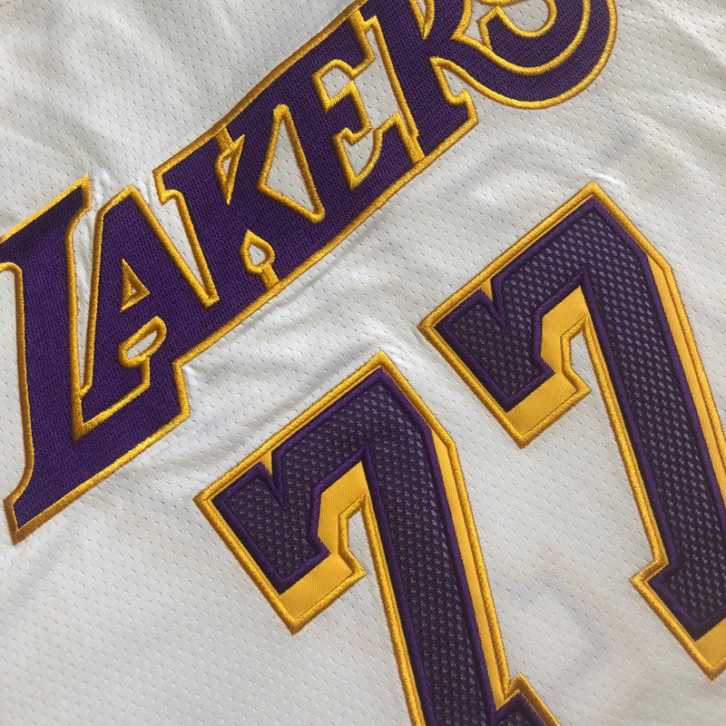 Men’s Los Angeles Lakers #77 Doncic White Jersey