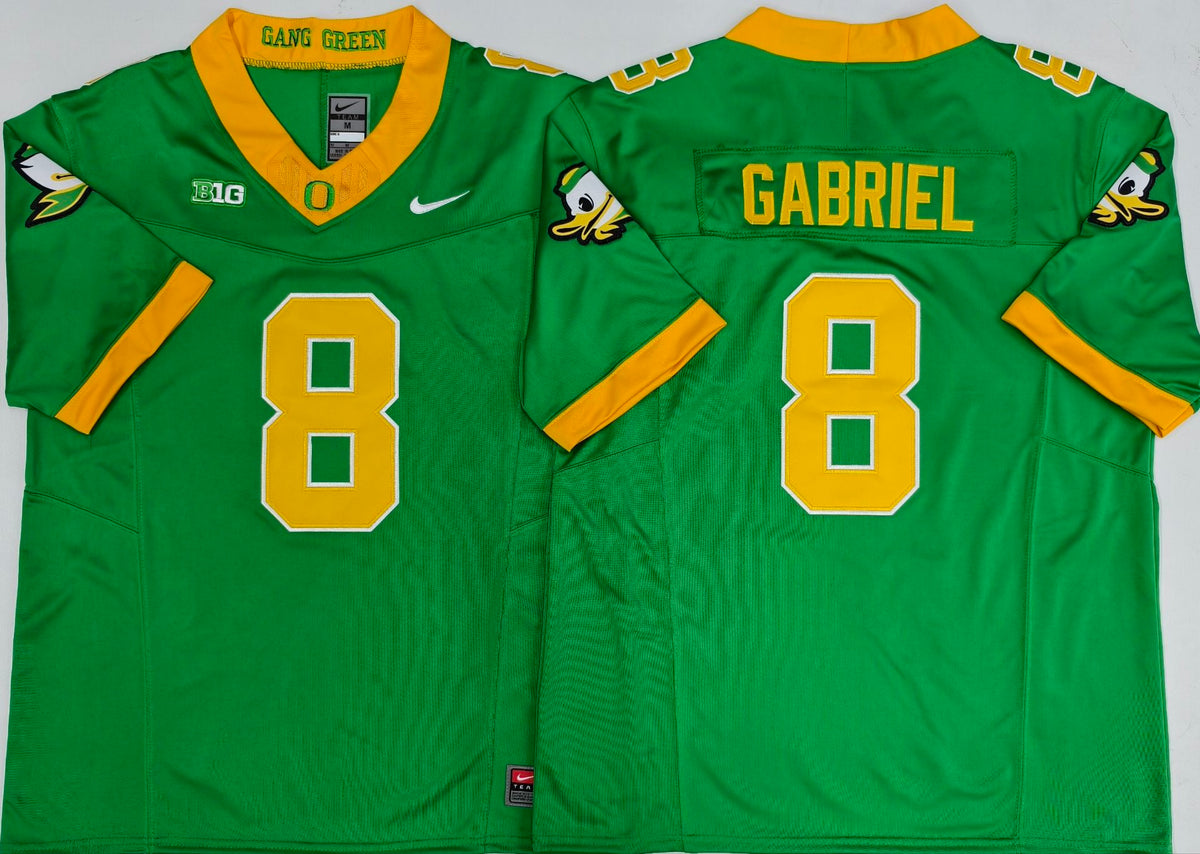 Men’s Oregon Ducks Green #8 GABRIEL Stitched Jersey