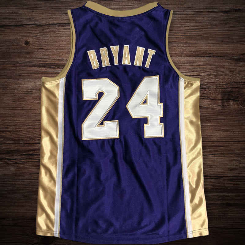 Men’s Los Angeles Lakers 1996-2016 Hall of Fame #24 Kobe Bryant Jersey Purple